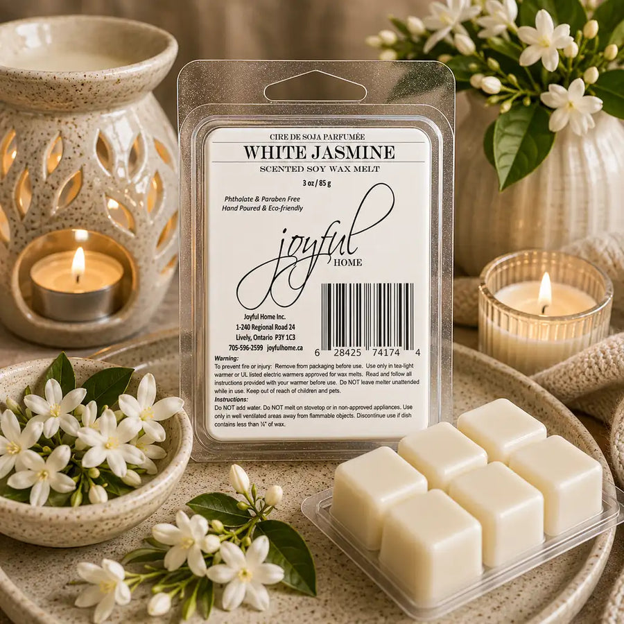 White Jasmine Soy Candles & Wax Melts