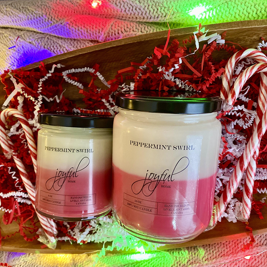 Peppermint Swirl Soy Wax Candles