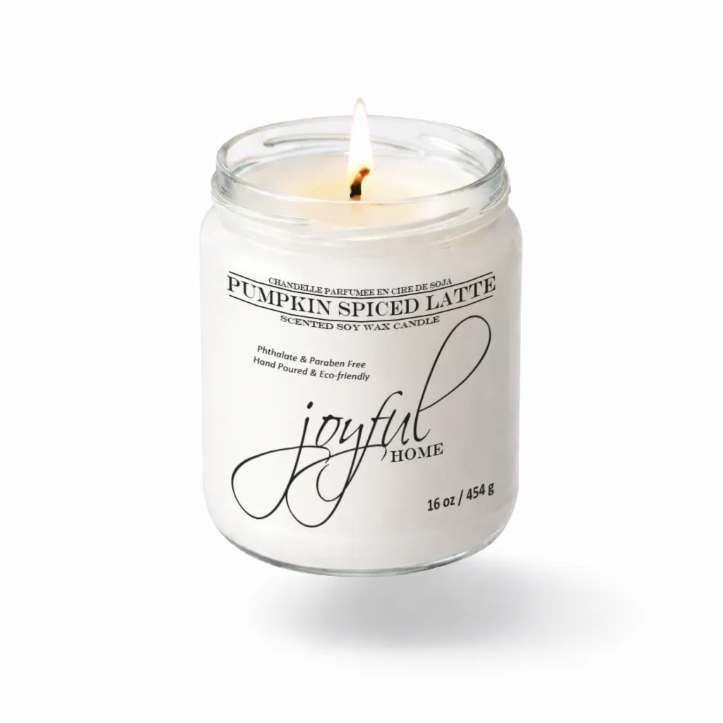 Pumpkin Spiced Latte Soy Wax Candle 16oz Dye Free