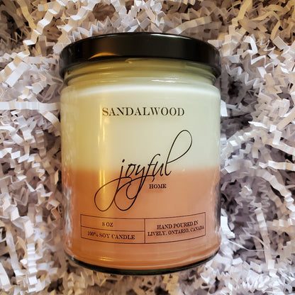 Sandalwood - 8 oz - Soy Wax Candle