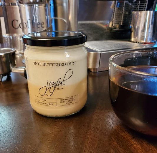 Joyful Home Hot Buttered Rum 16oz Soy Wax Candle