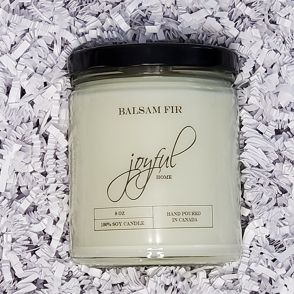 Balsam Fir 8 oz  Soy Wax Candles - Joyful Home Inc.