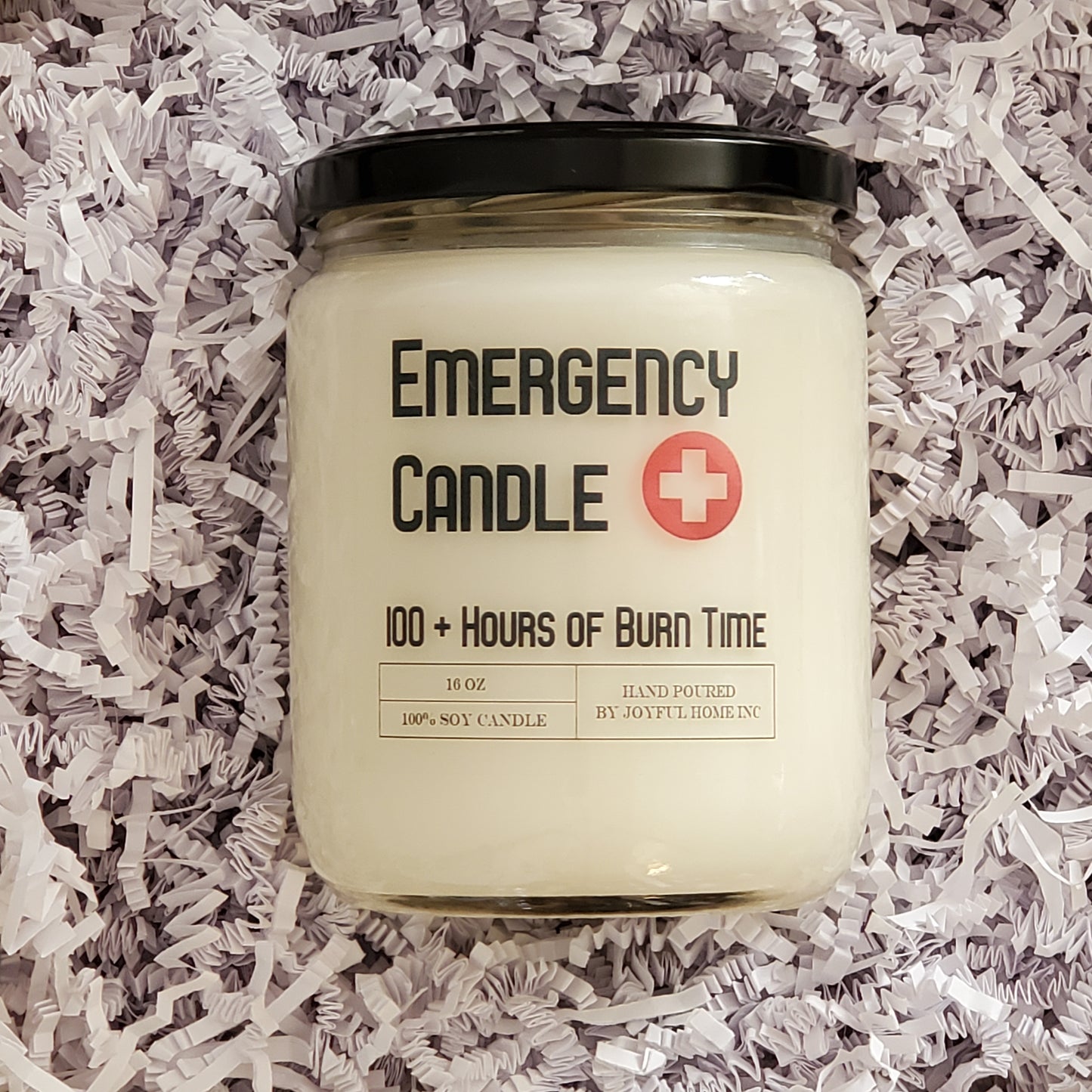 Emergency Unscented Soy Candle - Joyful Home Inc.