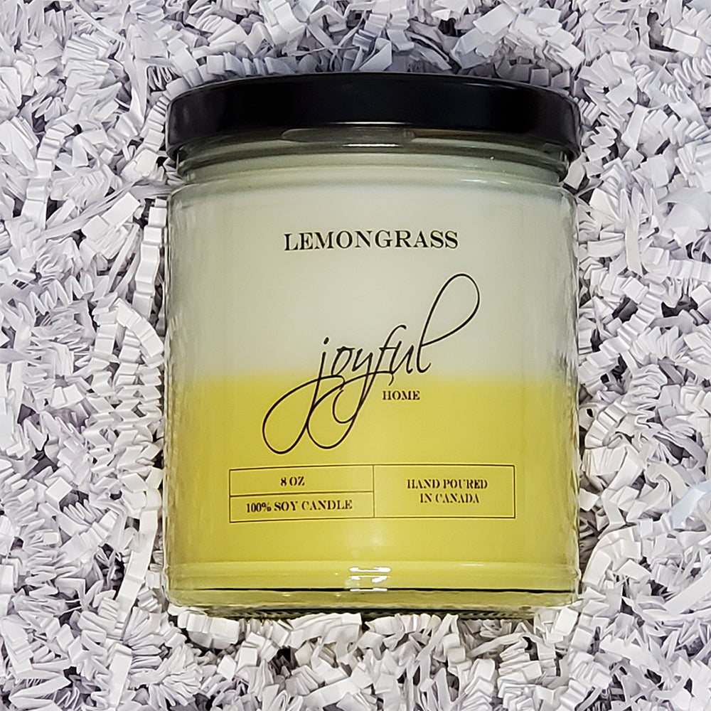 Lemongrass - 8 oz - Soy Wax Candle