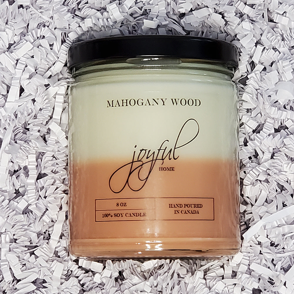 Mahogany Wood - 8 oz - Soy Wax Candle