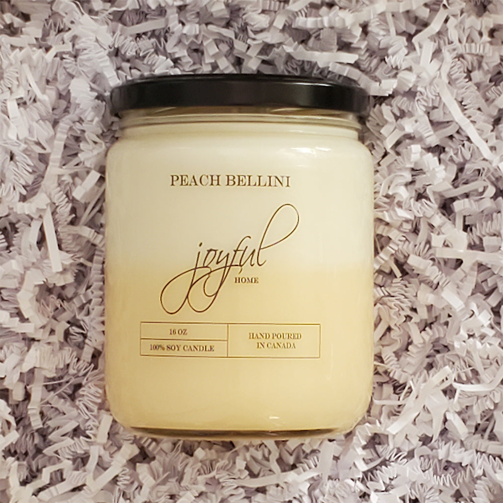 Peach Bellini - 16 oz - Soy Wax Candle