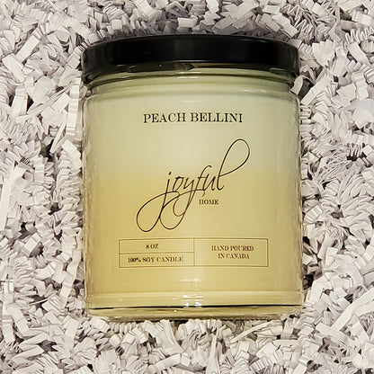 Peach Bellini - 8 oz - Soy Wax Candle