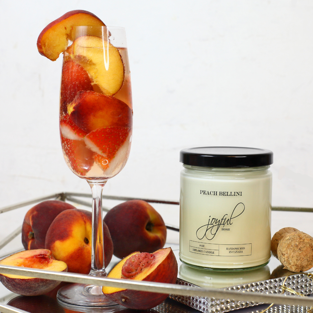 Peach Bellini Soy Candle - Joyful Home Inc.