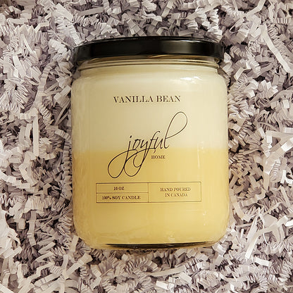 Vanilla Bean - 16 oz - Soy Wax Candle