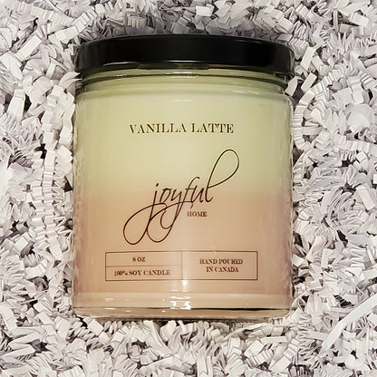 Vanilla Latte - 8 oz - Soy Wax Candle