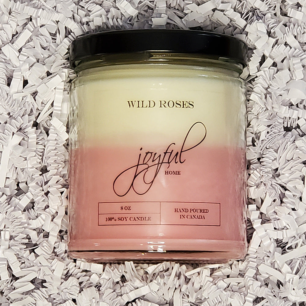 Wild Roses - 8 oz - Soy Wax Candle
