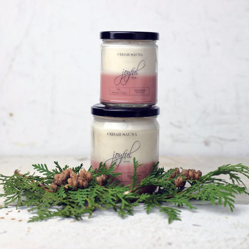 Cedar Sauna Soy Candle - Joyful Home Inc.