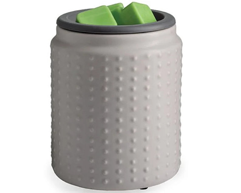 Gray Hobnail Wax Warmer with Silicone Dish