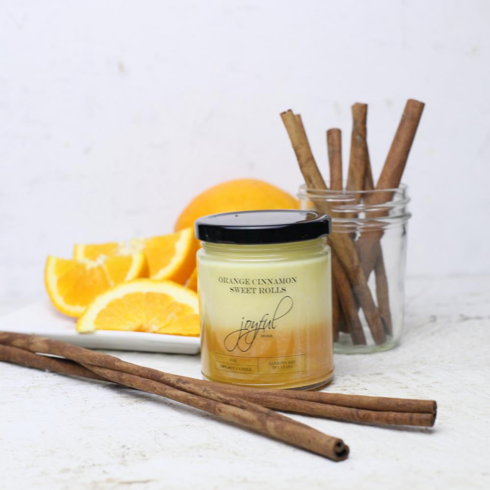 Orange Cinnamon Sweet Rolls Candle - Joyful Home Inc.