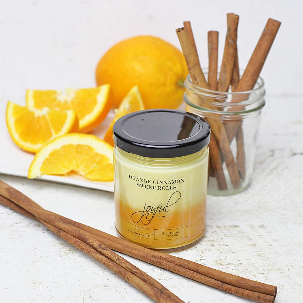 Orange Cinnamon Sweet Rolls Candle - Joyful Home Inc.